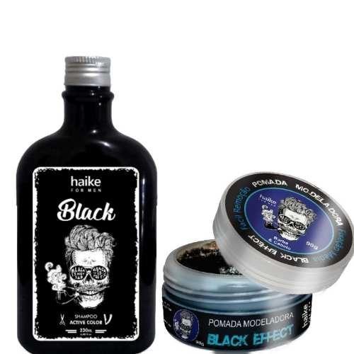 Kit Shampoo Gradual Black Haike 230ml e Pomada Black 90gr - Haike Profissional