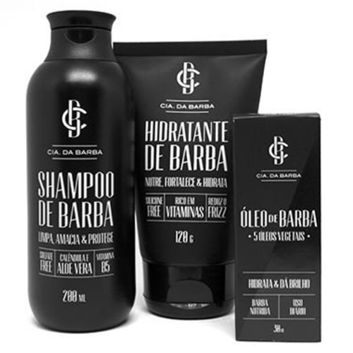 Kit Shampoo + Hidratante (Balm) + Óleo para Barba| Cia. da Barba