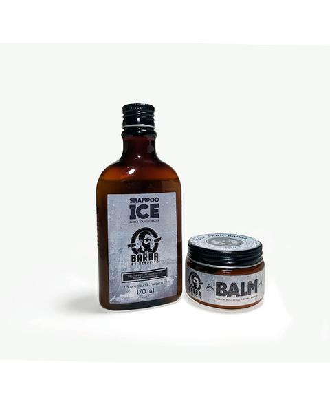 Kit Shampoo Ice e Balm para Barba - Barba de Respeito