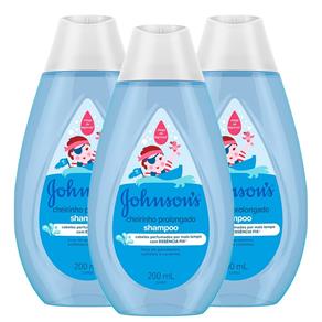 Kit Shampoo Johnson`s Baby Cheirinho Prolongado 200ml com 3 Unidades