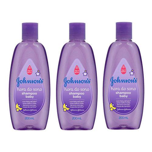 Kit Shampoo Johnson´s Baby Hora do Sono 200ml 3 Unidades
