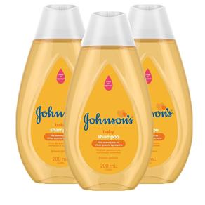 Kit Shampoo Johnson`s Baby Regular 200ml com 3 Unidades