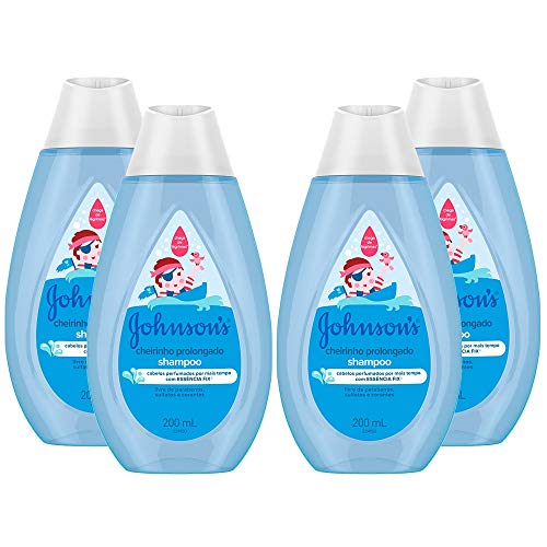 Kit Shampoo Johnson's Baby Cheirinho Prolongado 200ml C/4 Unidades
