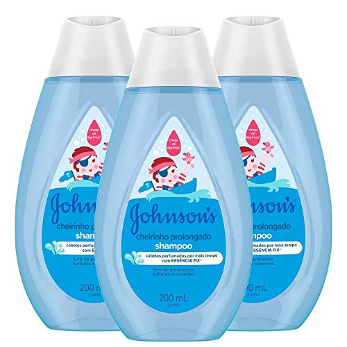 Kit Shampoo Johnson's Baby Cheirinho Prolongado 200ml com 3 Unidades