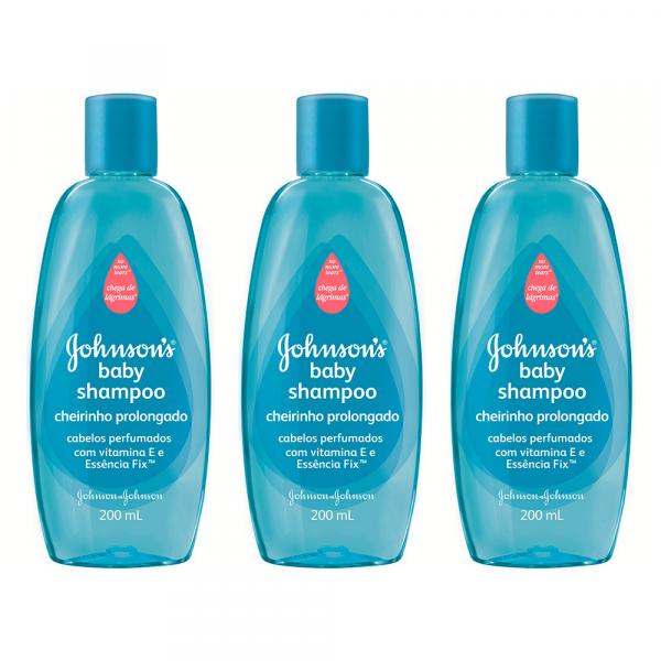 Kit Shampoo Johnsons Baby Cheirinho Prolongado 200ml 3 Unidades - Johnsons