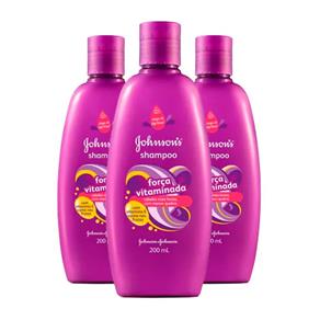 Kit 3 Shampoo Johnsons Baby Força Vitaminada 200ml
