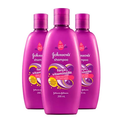 Kit 3 Shampoo Johnsons Baby Força Vitaminada 200ml