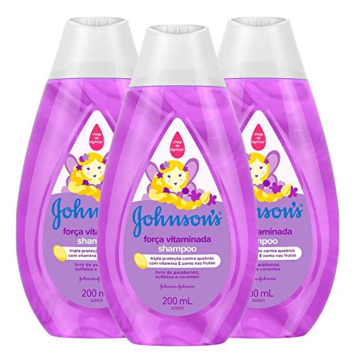 Kit: Shampoo Johnson's Força Vitaminada 200ml com 3 Unidades