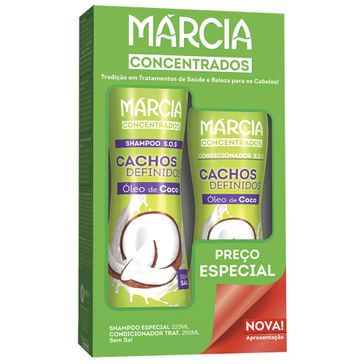 Kit Shampoo Marcia Cachos Definidos Coco 325ml + Condicionador 200ml