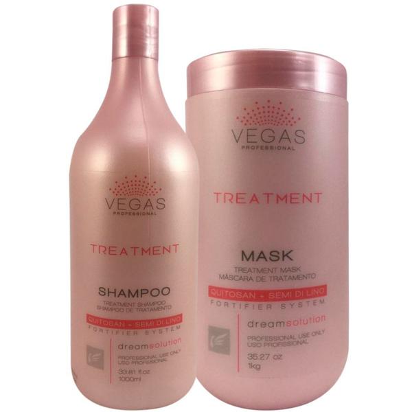 Kit Shampoo + Másc Treatment 2x1000ml Vegas Professional