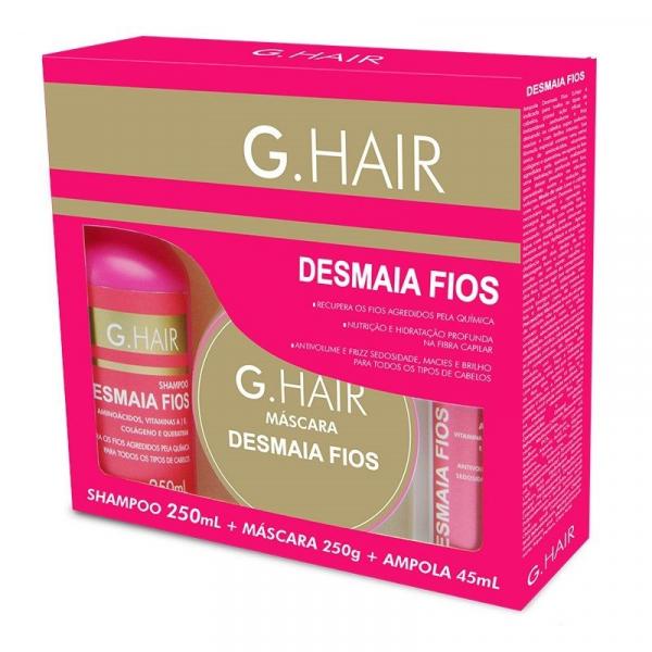 Kit Shampoo + Máscara + Ampola G.Hair Desmaia Fios - Inoar