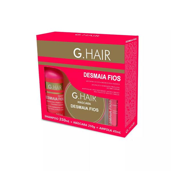 Kit Shampoo + Máscara + Ampola G.Hair Desmaia Fios