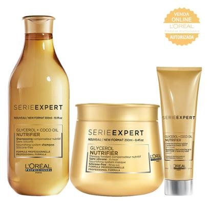 Kit Shampoo + Máscara + Leave-In L'Oréal Professionnel Nutrifier
