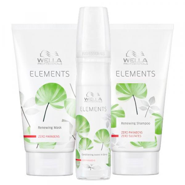 Kit Shampoo + Máscara + Leave-In Wella Professionals Elements