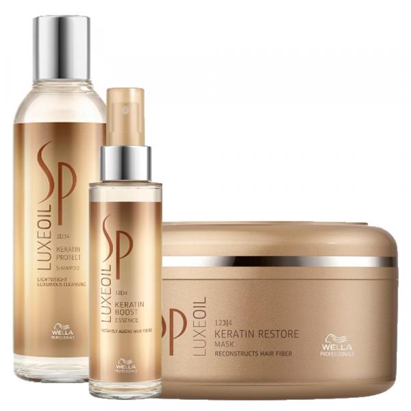 Kit Shampoo + Máscara + Leave-In Wella Professionals SP Luxe Oil Keratin