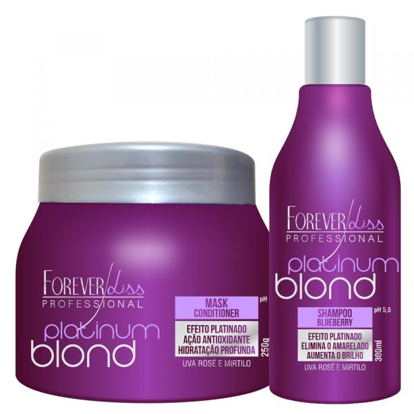 Kit Shampoo + Máscara Matizadora Forever Liss Professional Platinum Blond