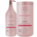 Kit Shampoo + Máscara Treatment 2x1000ml Vegas Professional