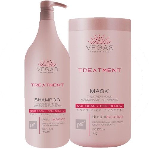 Kit Shampoo + Máscara Treatment 2X1000Ml Vegas Professional