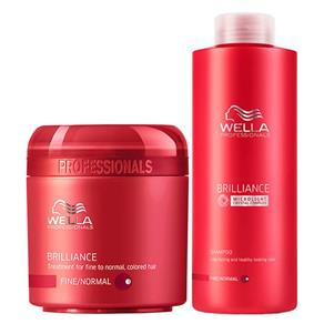 Kit Shampoo + Máscara Wella Professionals Brilliance