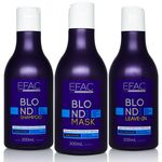 Kit Shampoo Matizador + Máscara Condicionante Matizadora + Leave-in Efac Blond Hair