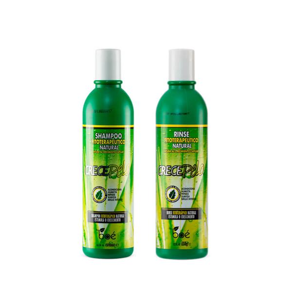 Kit Shampoo Natural + Condicionador Rinse Crece Pelo - Boé Cosmetics