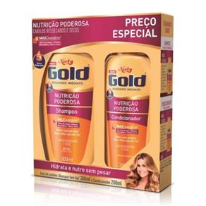 Kit Shampoo Niely Gold Nutrição Poderosa 300ml + Condicionador 200ml