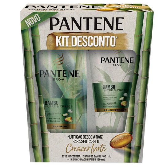 Kit Shampoo Pantene Bambu 400ml + Condicionador Pantene Bambu 150ml Preço Especial