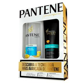 Kit Shampoo Pantene Brilho Extremo 400ml + Condicionador Expert Collection Advanced Keratin Repair 250ml