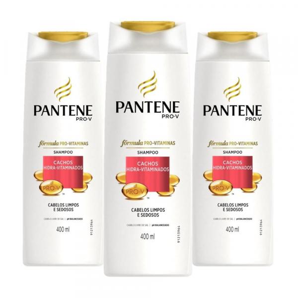 Kit Shampoo Pantene Cachos Definidos 400ml com 3 Unidades