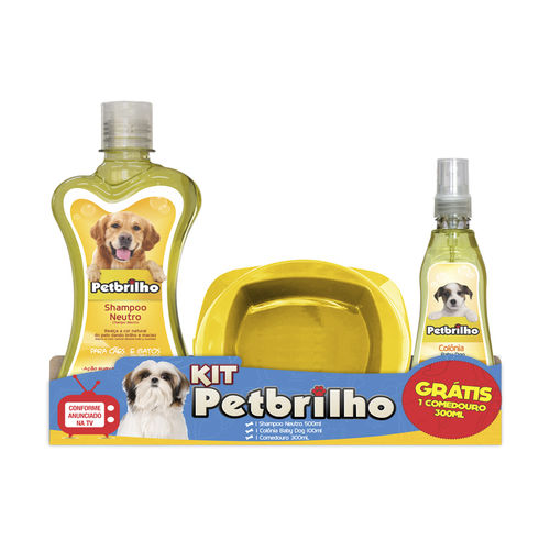 Kit Shampoo Petbrilho para Cães e Gatos 3x1