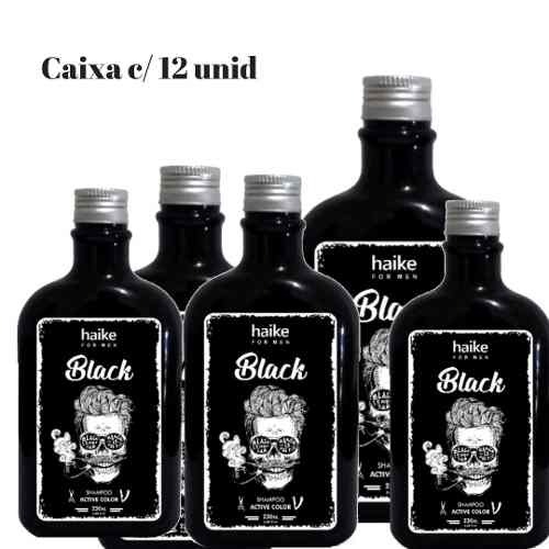 Kit Shampoo Restaurador Cabelos Grisalhos Gradual Black 12unid - Haike Profissional