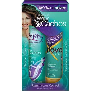 Kit Shampoo ReVitay e Tratamento Condicionante Novex Embelleze Meus Cachos 300ml