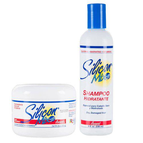 Kit Shampoo Silicon Mix Hidratante 236ml + Mascara Tratamento Capilar Intensivo 225g