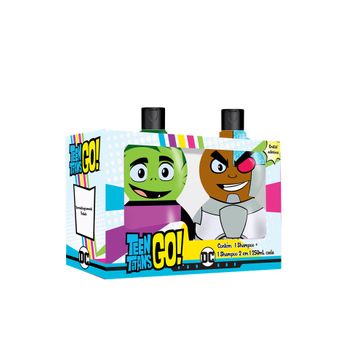 Kit Shampoo Teen Titans 250ml + Shampoo 2x1 250ml Ciborgue e Mutano
