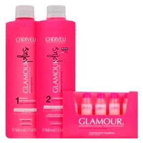 Kit Shampoo + Tratamento + Ampola Cadiveu Glamour Plus Kit