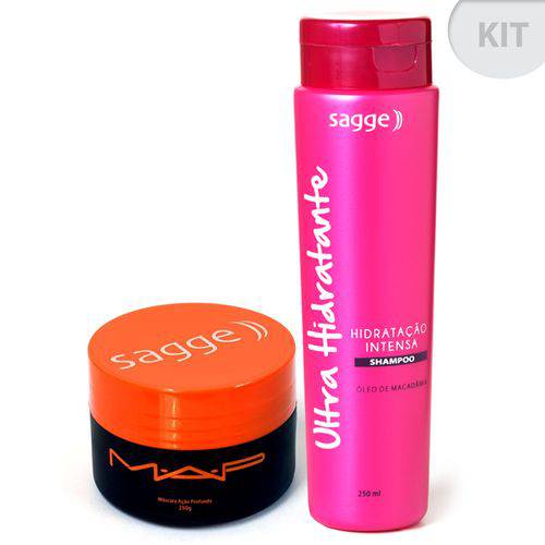 Kit Shampoo Ultra Hidratante e Máscara Map - Sagge