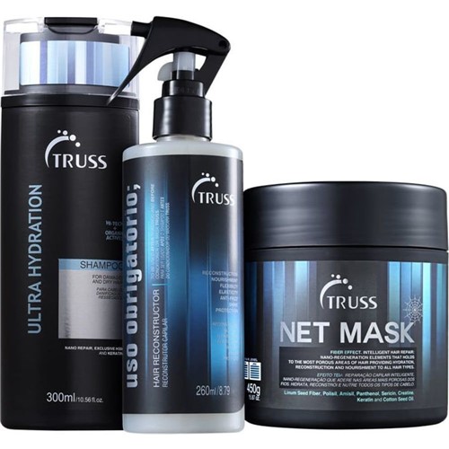 Kit Shampoo Ultra Hydration 300Ml + Máscara Net 550G + Tratamento Obri...