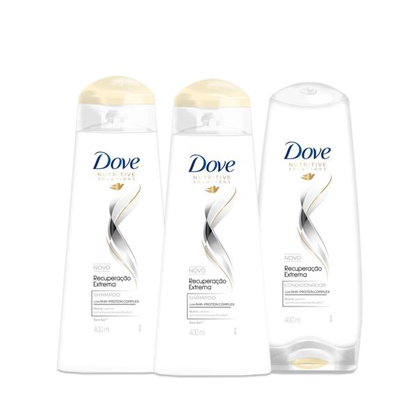 Kit Shampoo 2 Unidades + Condic Dove Recuperacao Extrema 400ml
