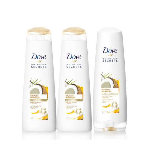 Kit Shampoo 2 Unidades + Condic Dove Ritual de Reparacao 400ml