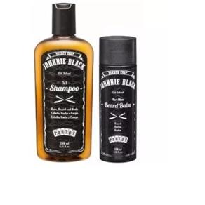 Kit Shampoo 3x1+ Hidratante para Barba Johnnie Black Barbearia Barba