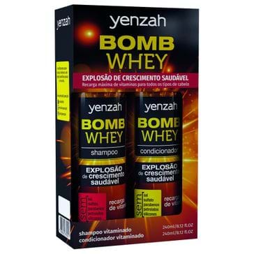 Kit Shampoo Yenzah Bomb Whey 480ml + Condicionador 480ml