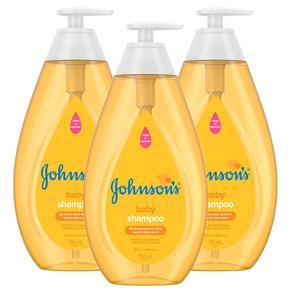 KIT Shampoos Johnson`s Baby Regular 750ml - 3 Unidades