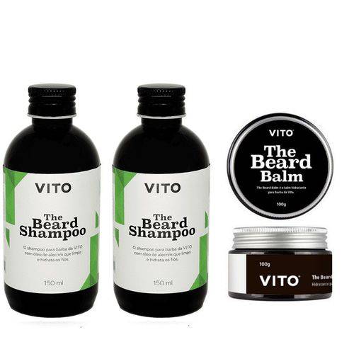 Kit - 2 Shampoos para Barba The Beard Shampoo + Balm - Vito