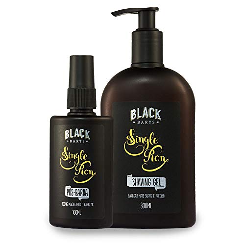 Kit Shaving Gel + Loção Pós Barba Spray Black Barts® Single Ron