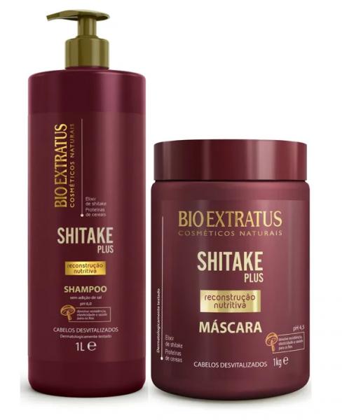 Kit Shitake Plus Shampoo 1 Litro + Máscara 1 KG - Bio Extratus
