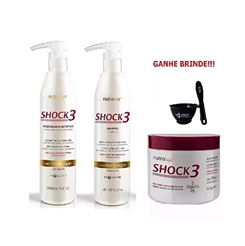 Kit Shock3 500ml + Blindagem Regeneradora 500gr - Nutra Hair