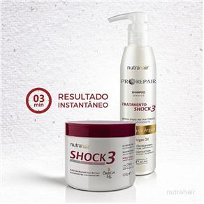 Kit Shock3 Shampoo Pro Repair e Blindagem Regeneradora 500ml