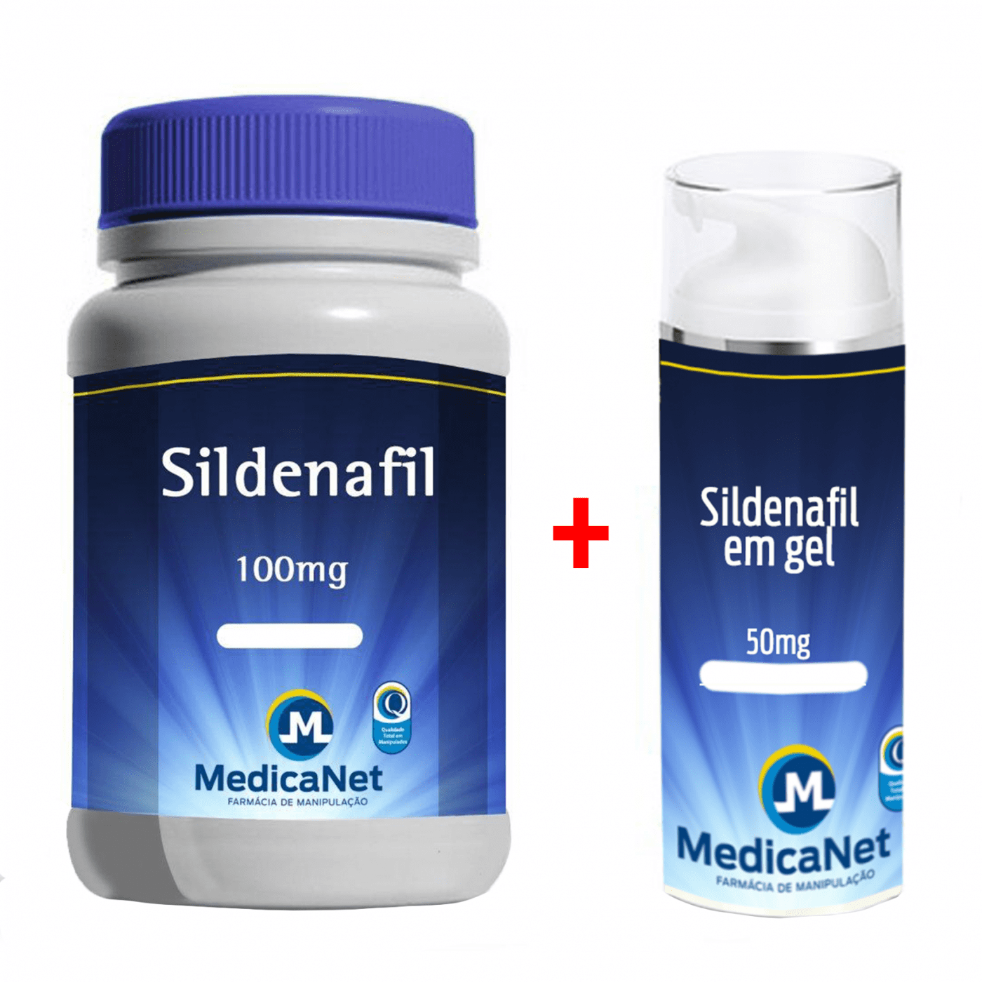 Kit Sildenafil 100mg C/10 Cápsulas + Sildenafil em Gel 30gr