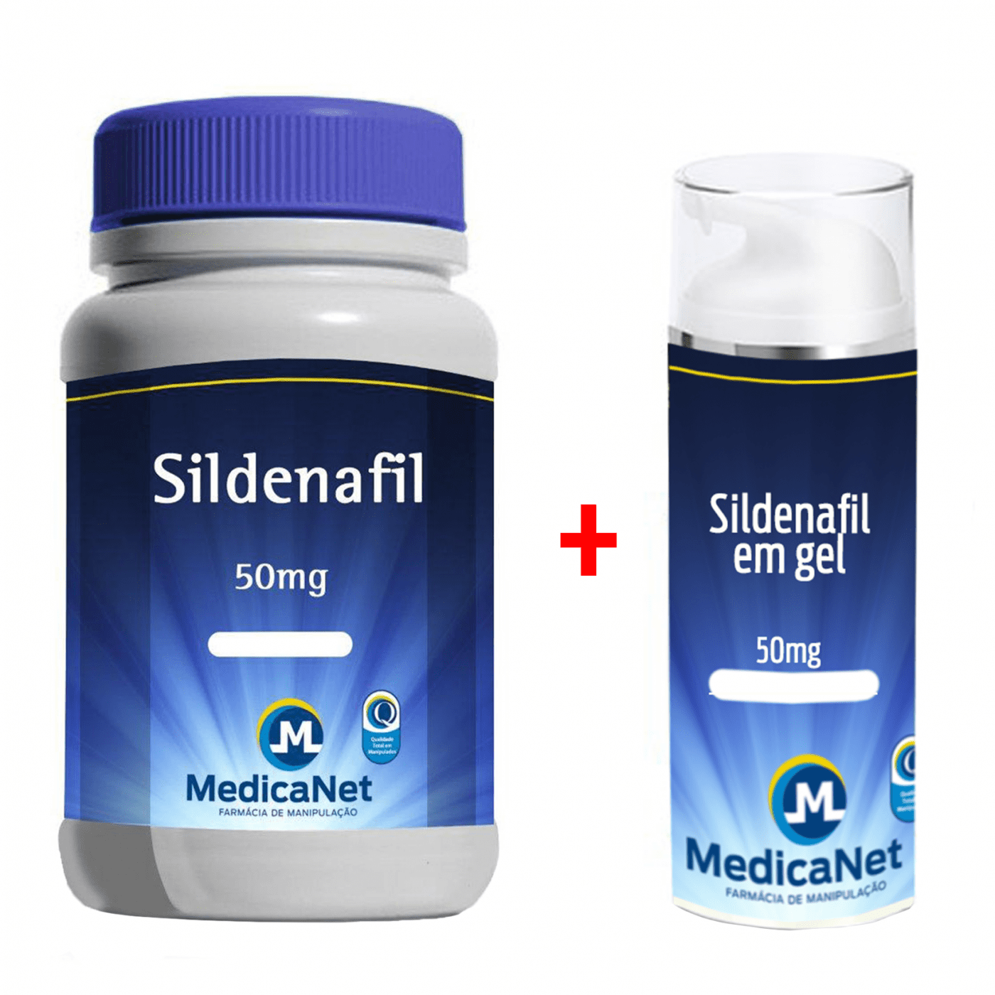 Kit Sildenafil 50mg C/10 Cápsulas + Sildenafil em Gel 30gr