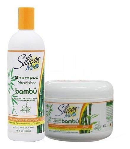 Kit Silicon Mix Bambu Shampoo 473ml e Mascara 225ml